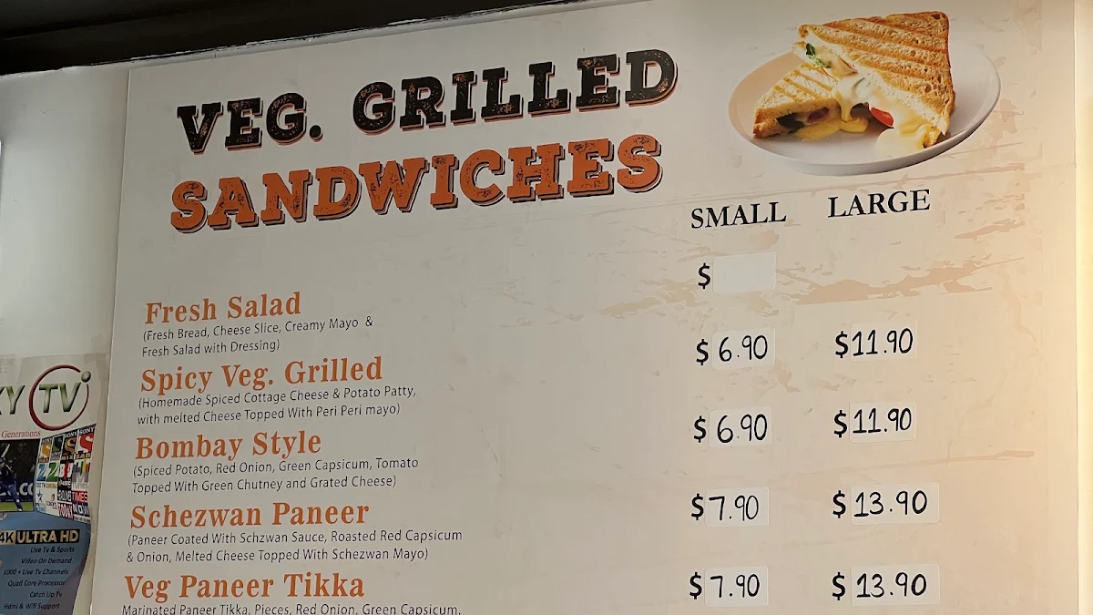 Menu, Anand's Bakery & Cafe