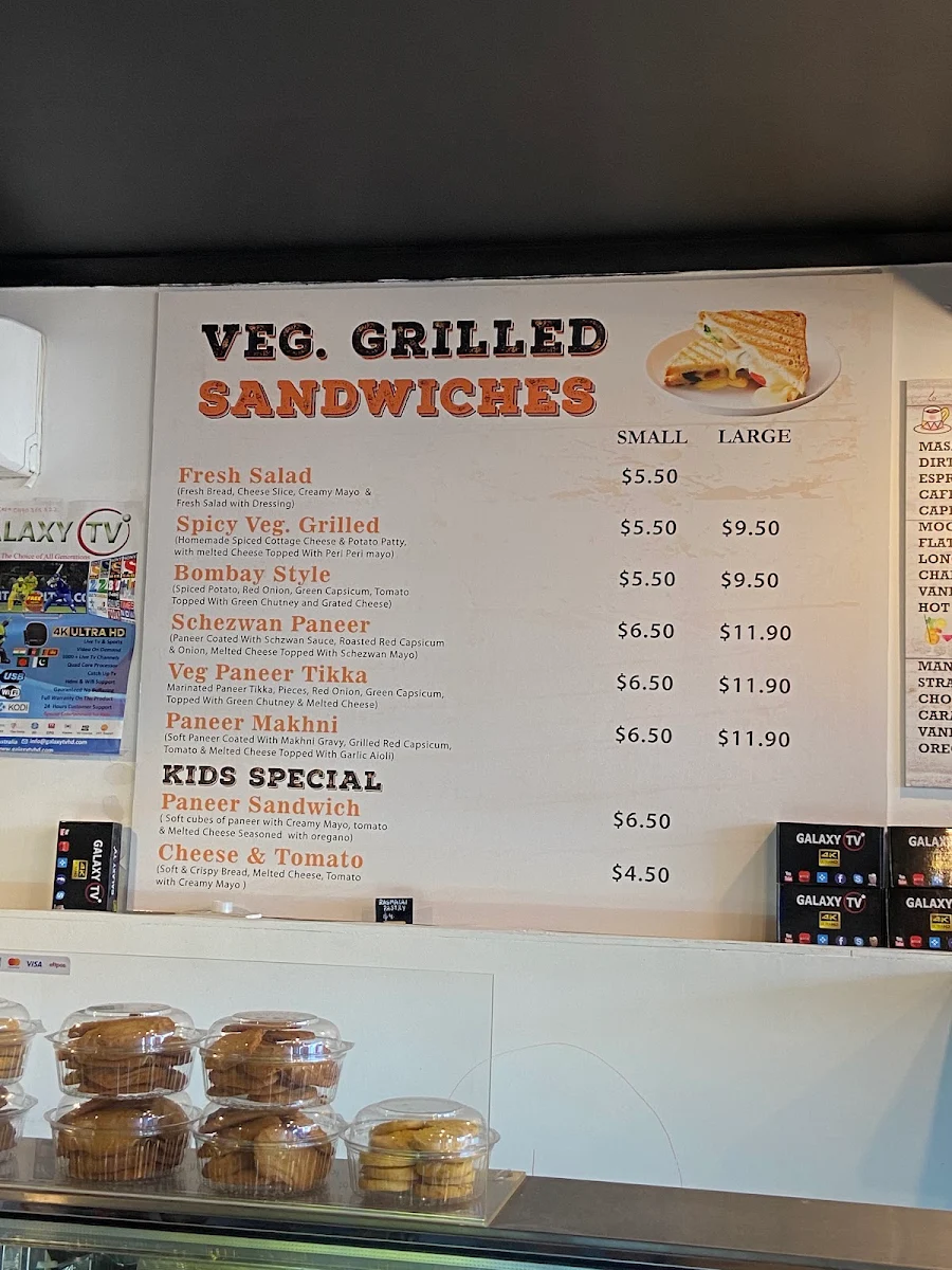 Menu, Anand's Bakery & Cafe