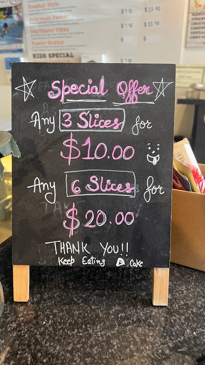 Menu, Anand's Bakery & Cafe