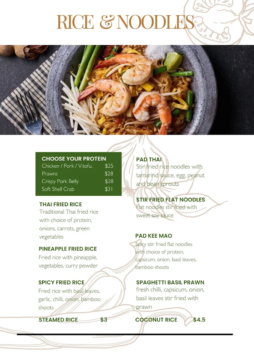 Menu, La Grava