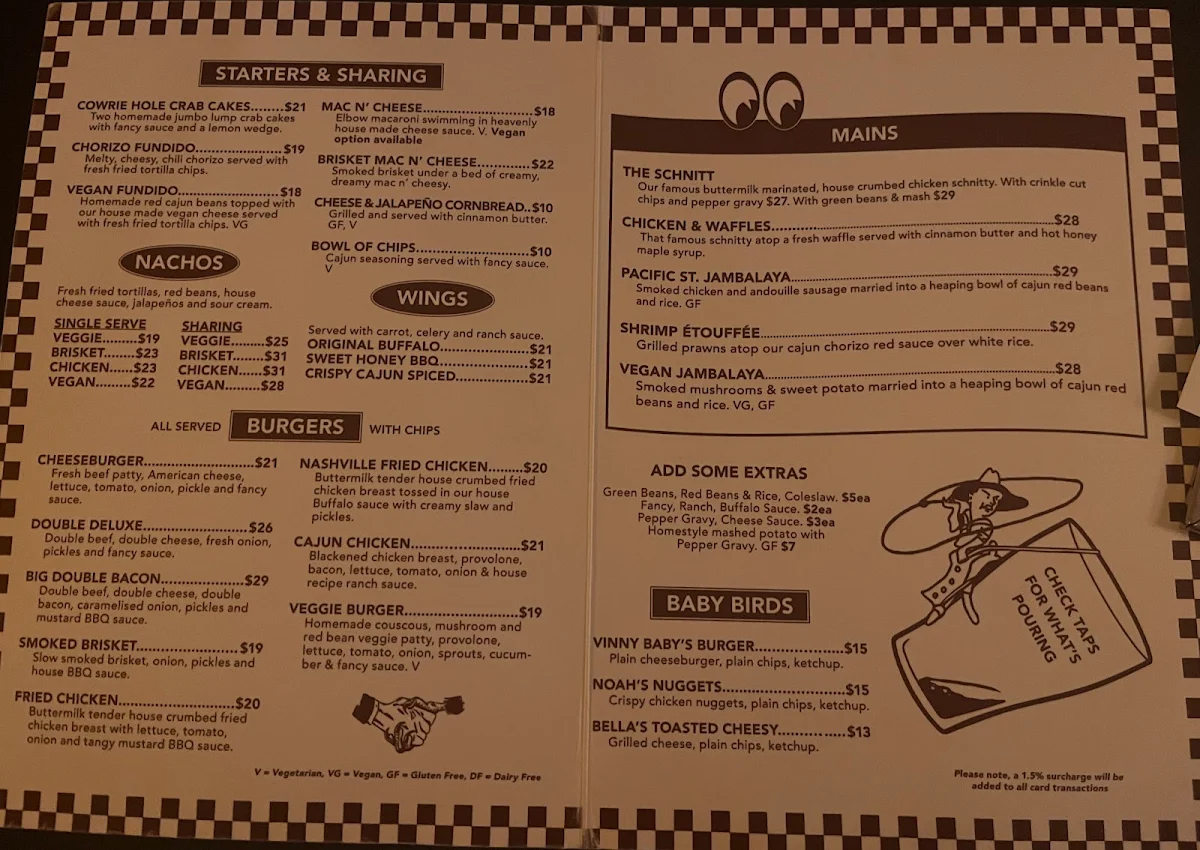 Menu, The Falcon Restaurant