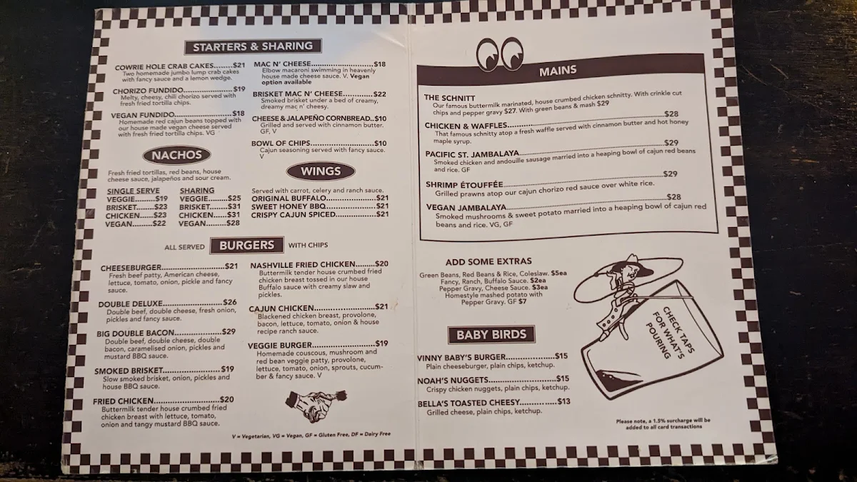 Menu, The Falcon Restaurant