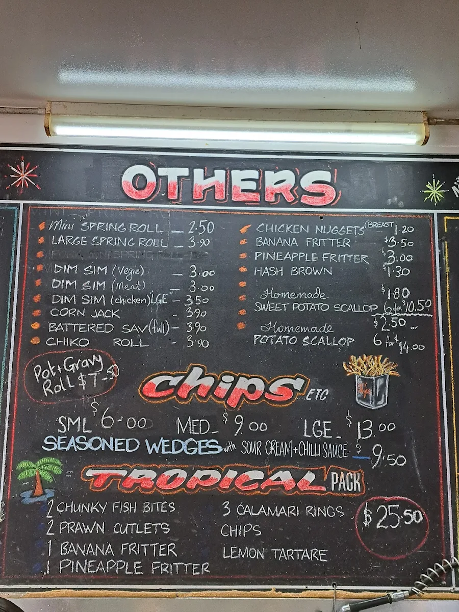 Menu, Fish And Chips