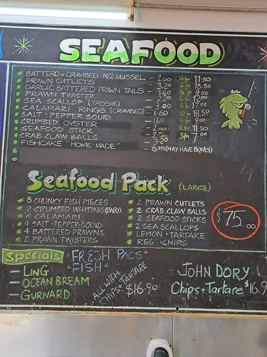 Menu, Fish And Chips