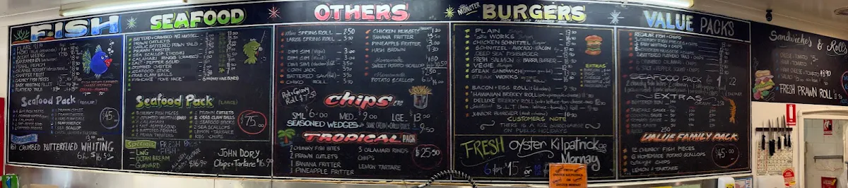Menu, Fish And Chips
