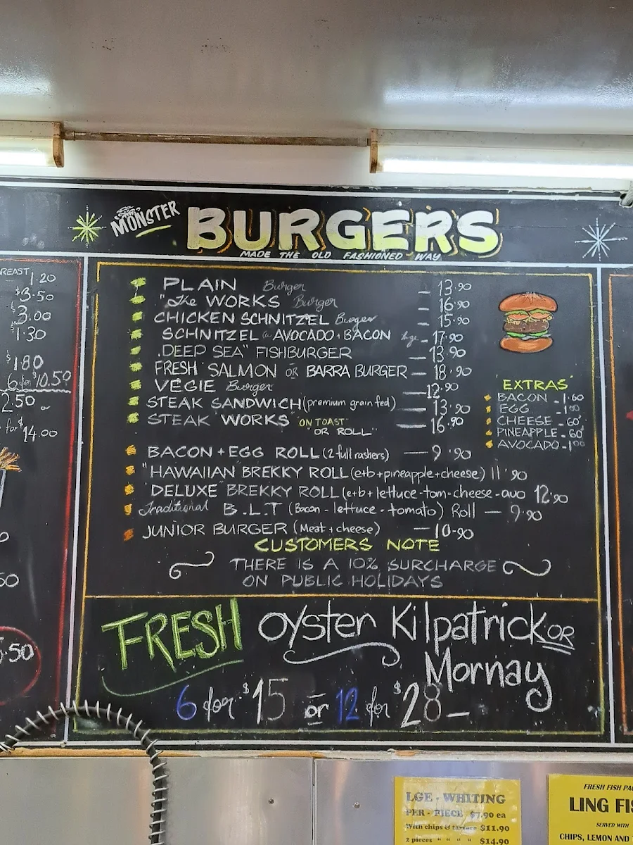 Menu, Fish And Chips