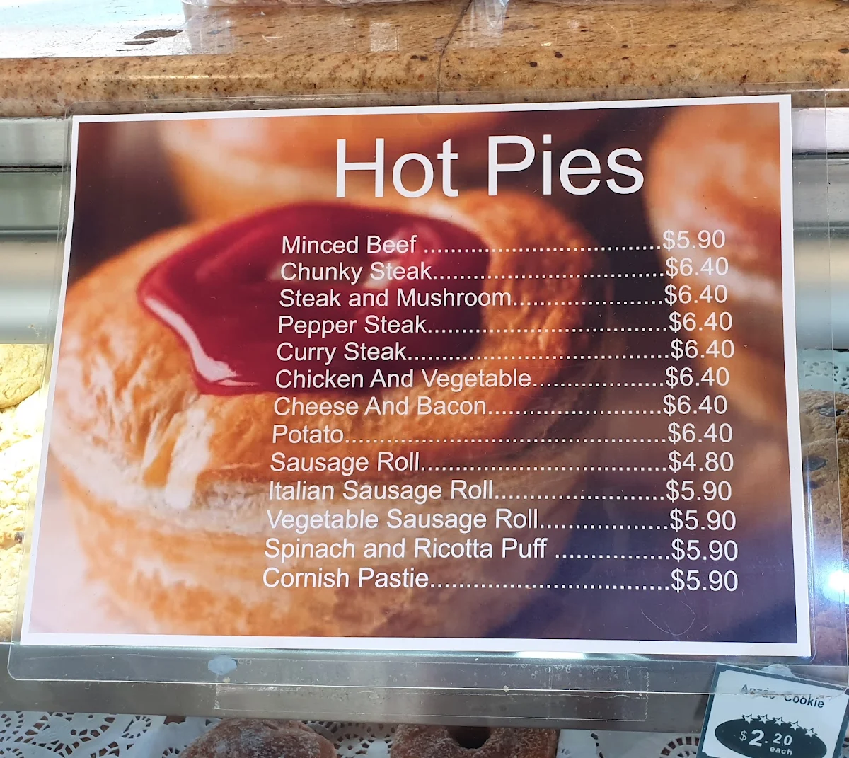 Menu, Cake Biz