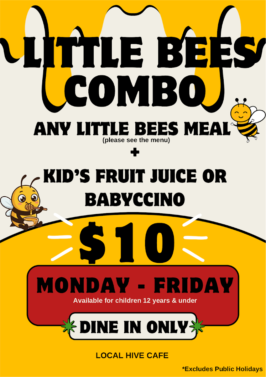 Menu, Local Hive Cafe
