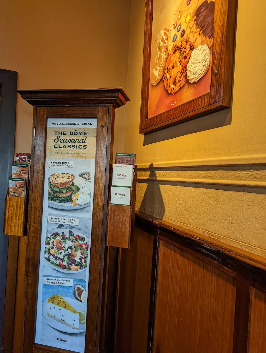 Menu, Dôme Café - Kalamunda