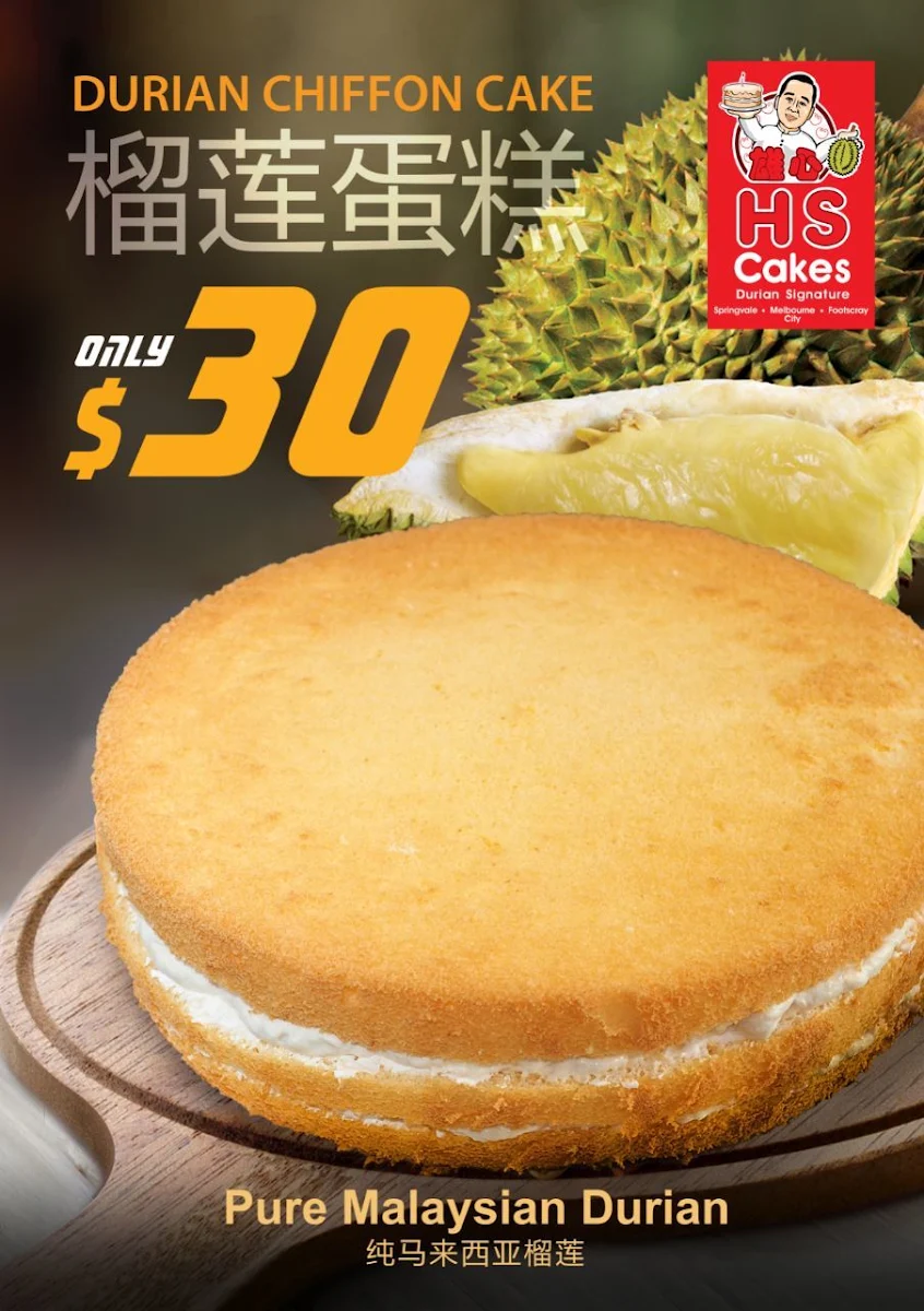 Menu, HS CAKES FOOTSCRAY