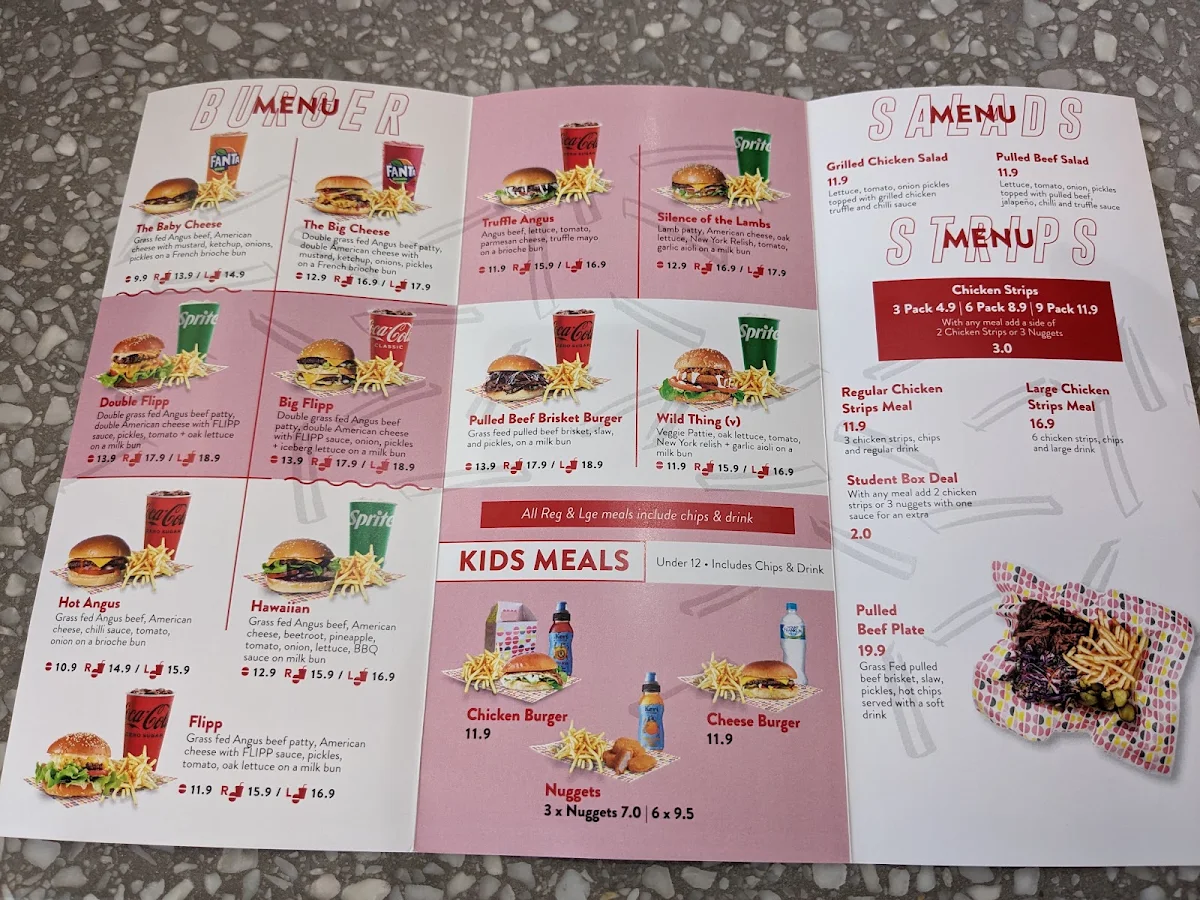 Menu, Flipp Burgers | Church St