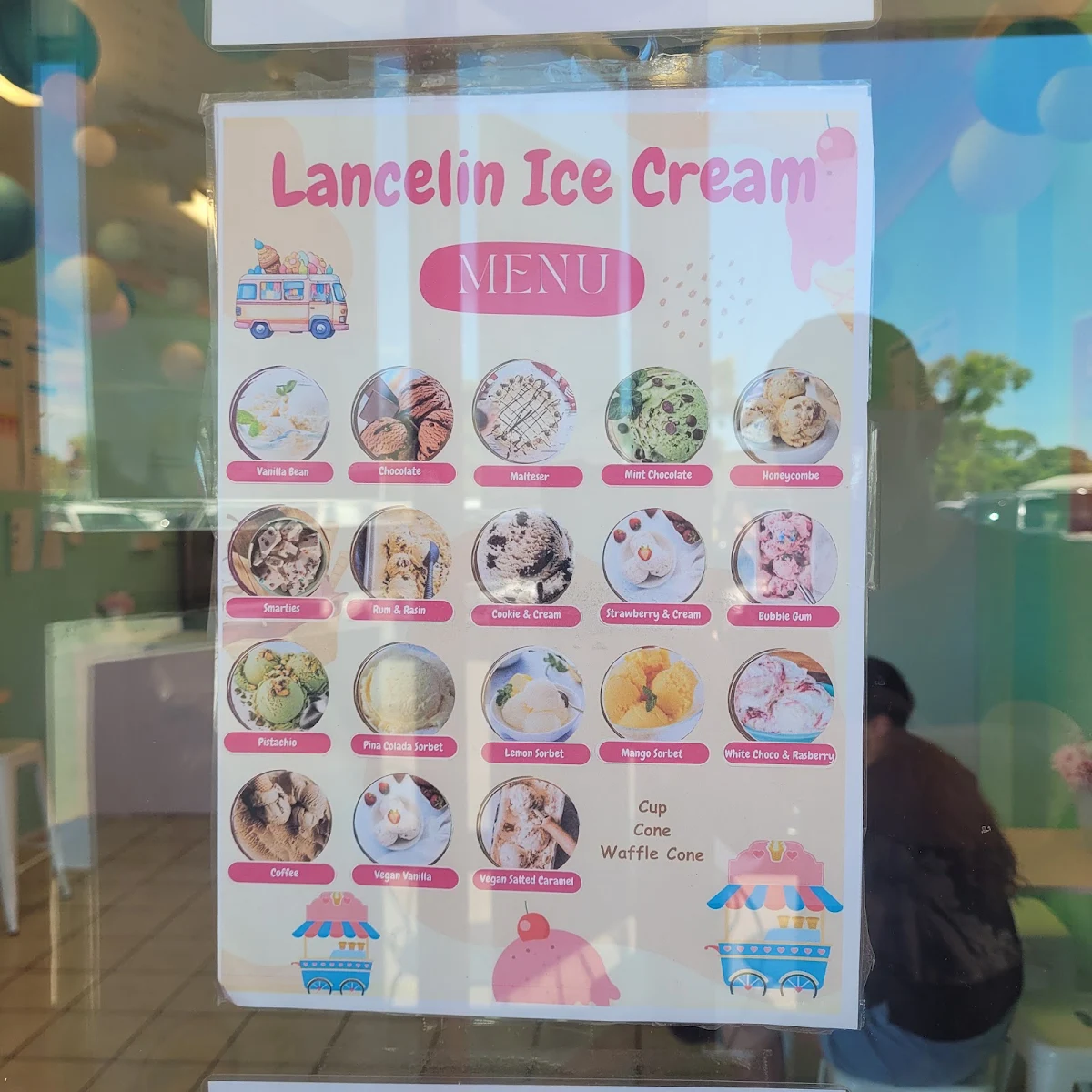 Menu, Lancelin Icecream & Bubble Tea