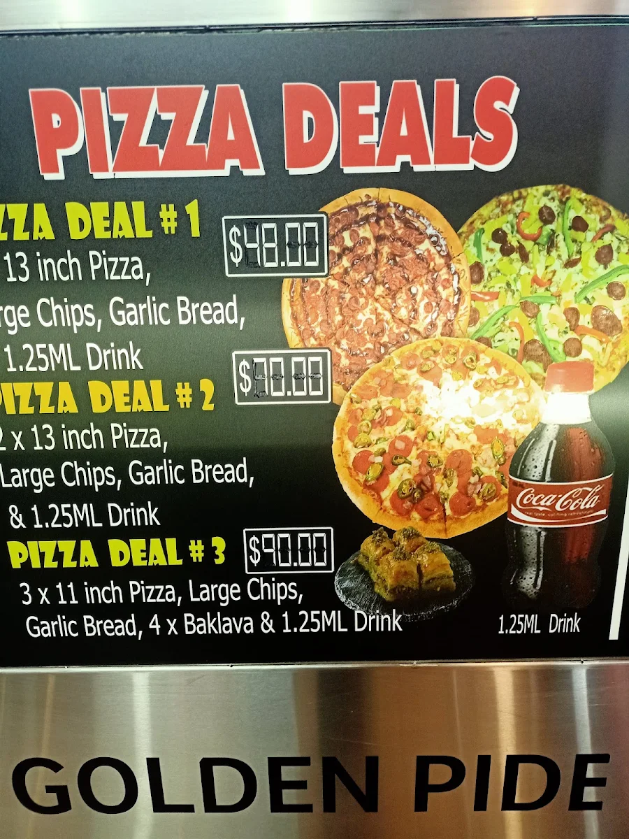 Menu, Golden Pide