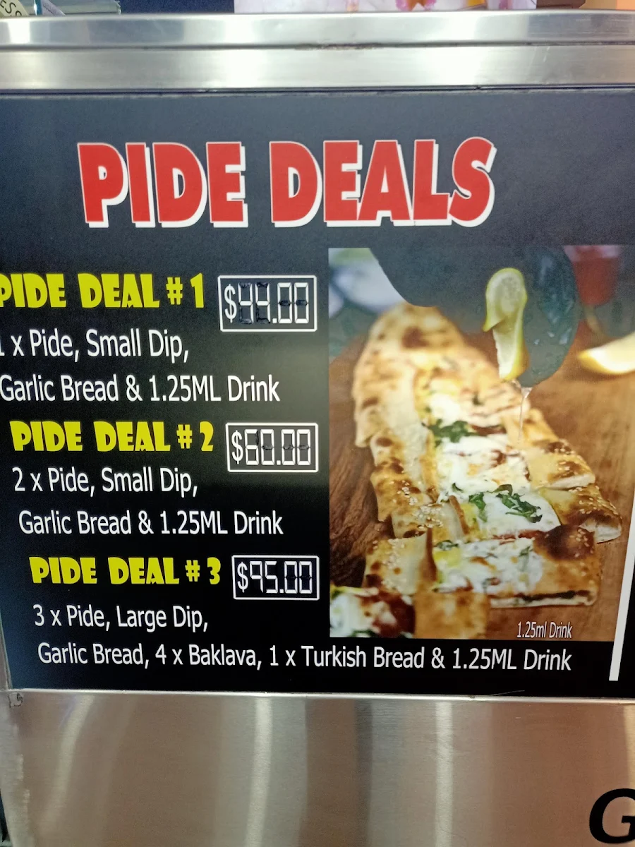Menu, Golden Pide