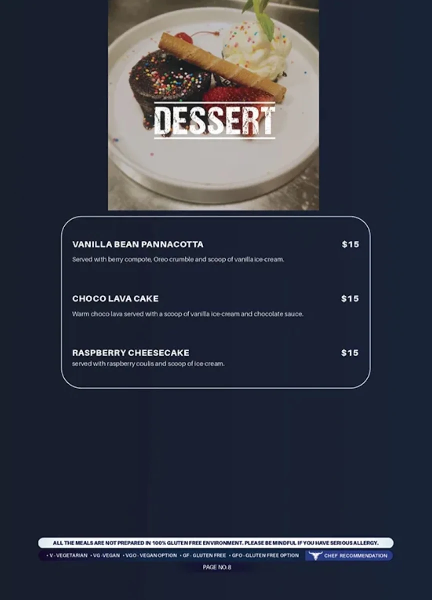 Menu, Aussie Ribs Fremantle