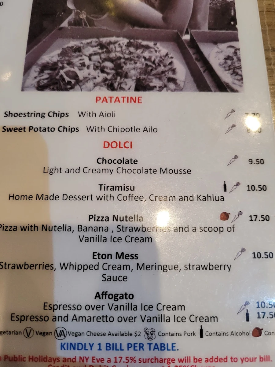 Menu, Love Italy Restaurant & Bar - Surfers Paradise Beach