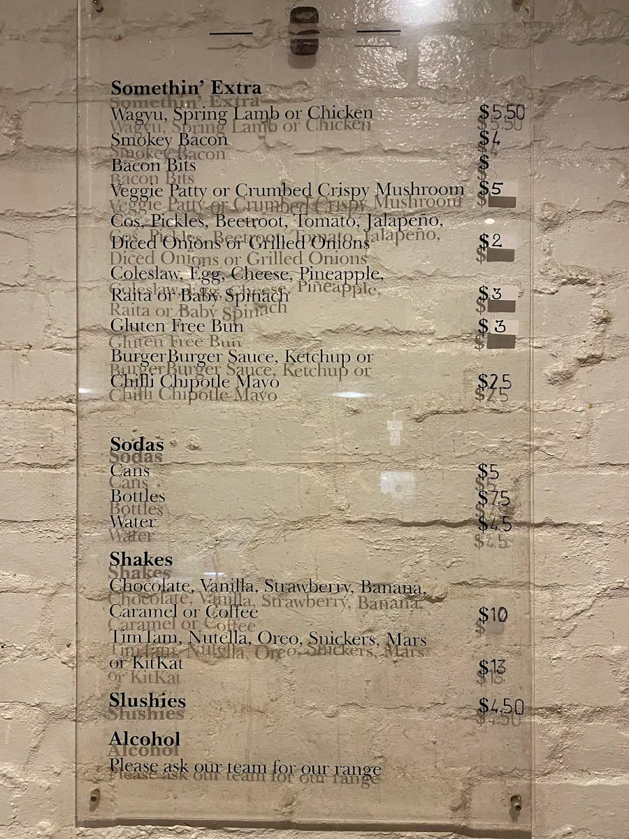 Menu, BurgerBurger