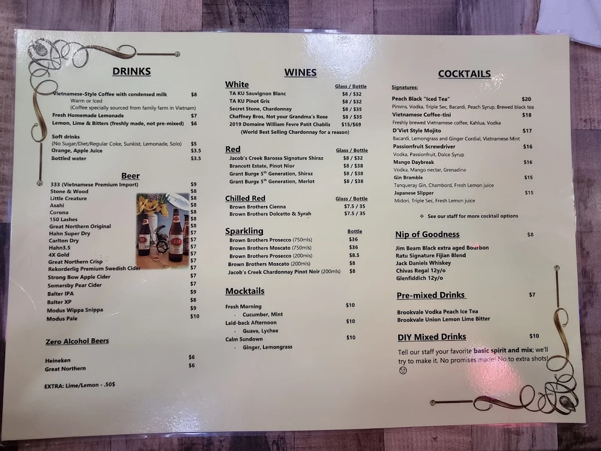 Menu, Korean BBQ Grill （d‘viet house）