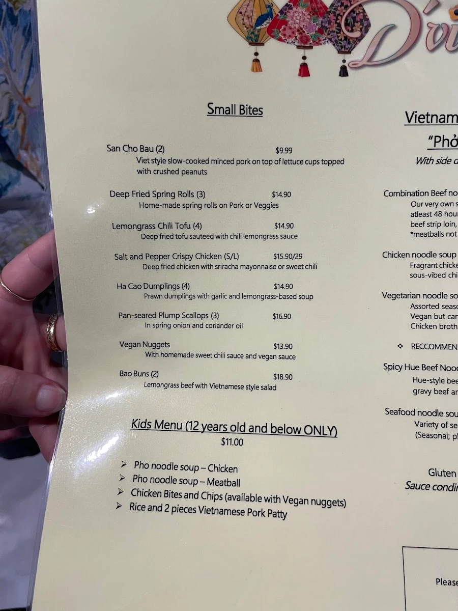 Menu, Korean BBQ Grill （d‘viet house）