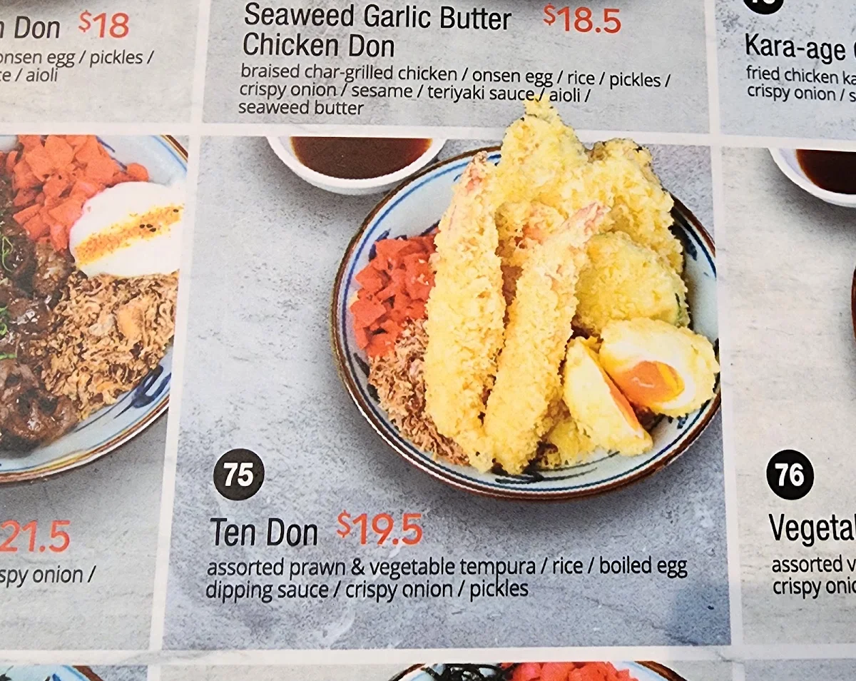 Menu, Mikazuki Chatswood