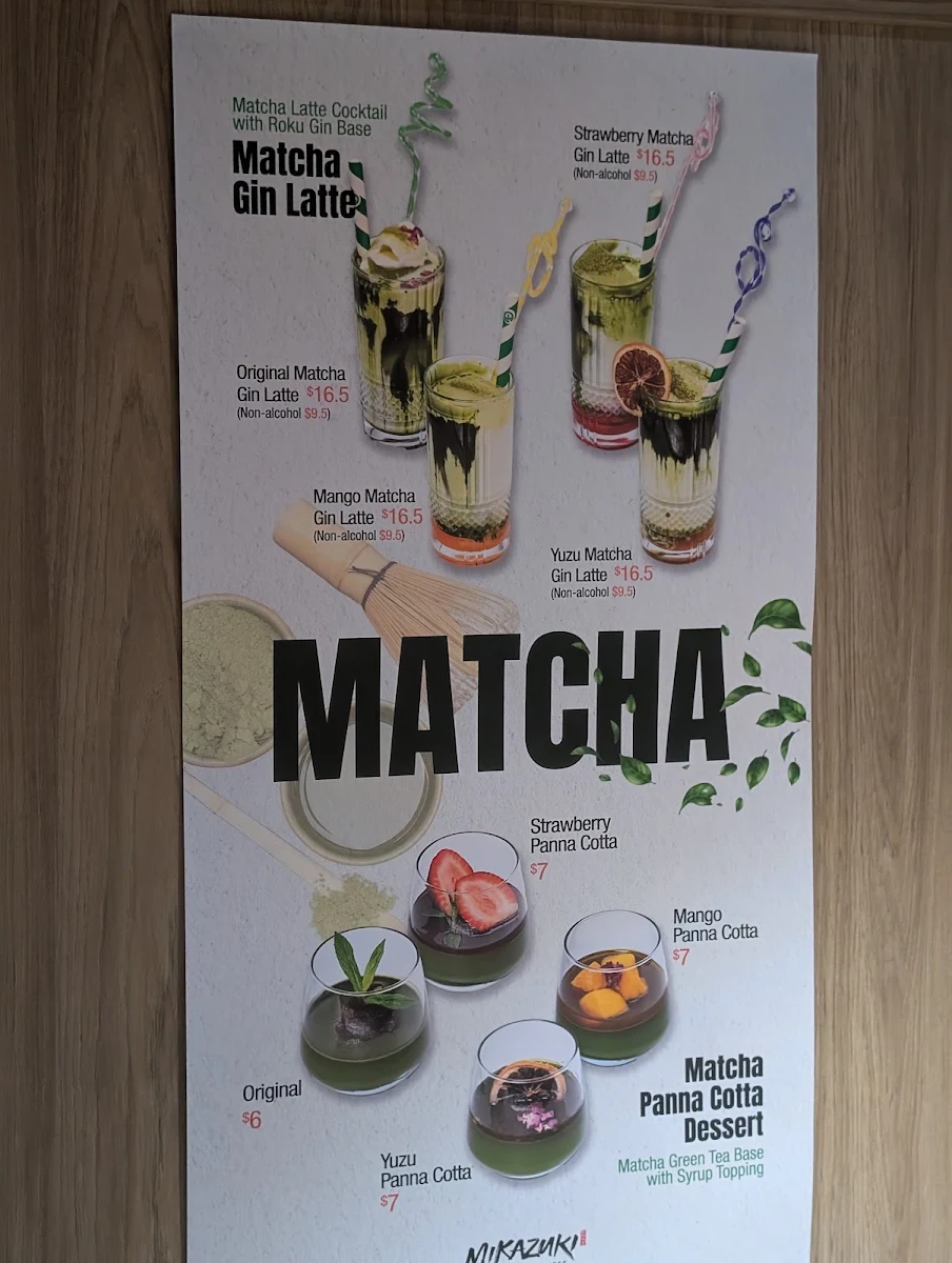 Menu, Mikazuki Chatswood