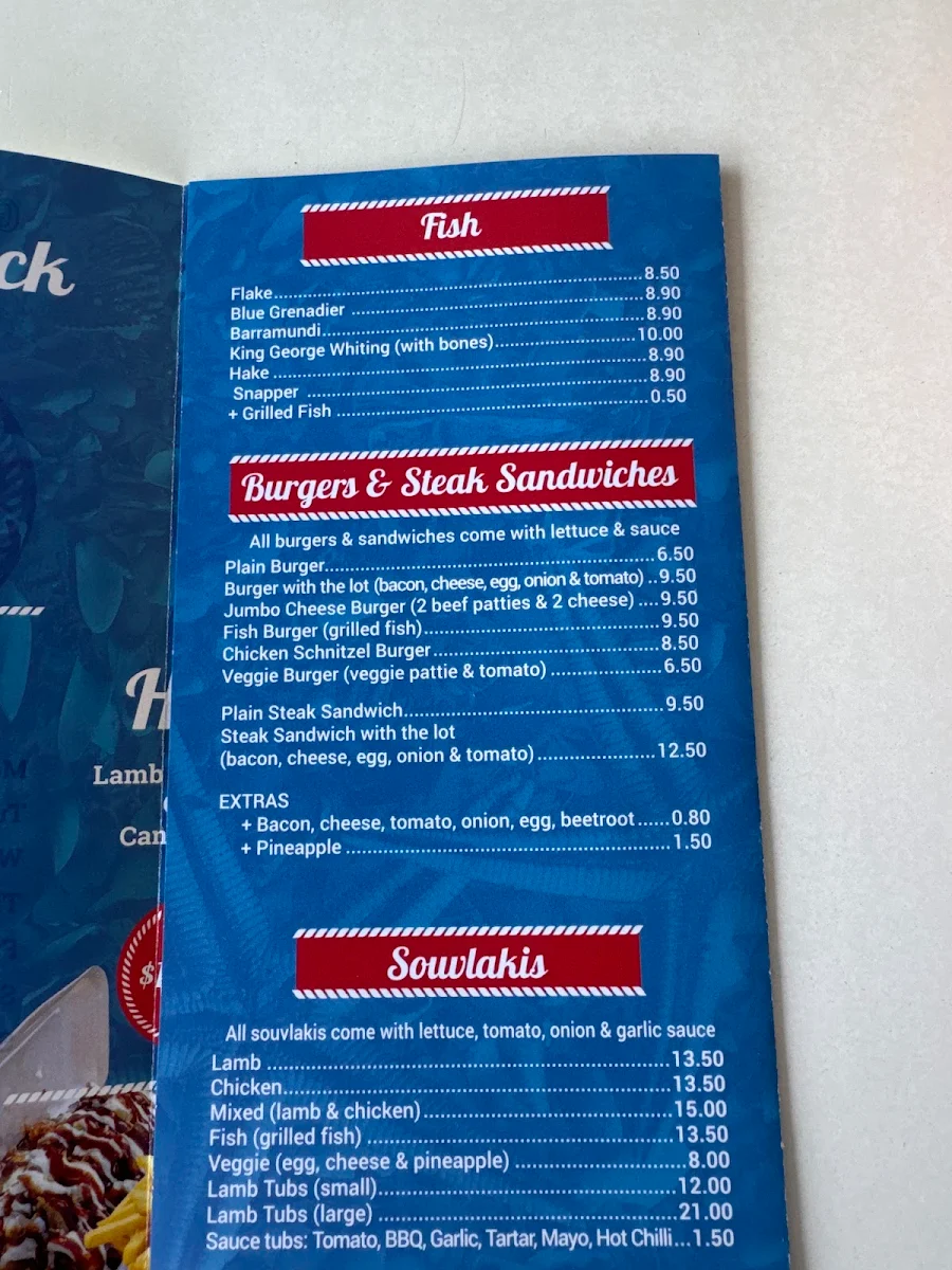 Menu, Gylls & Grylls