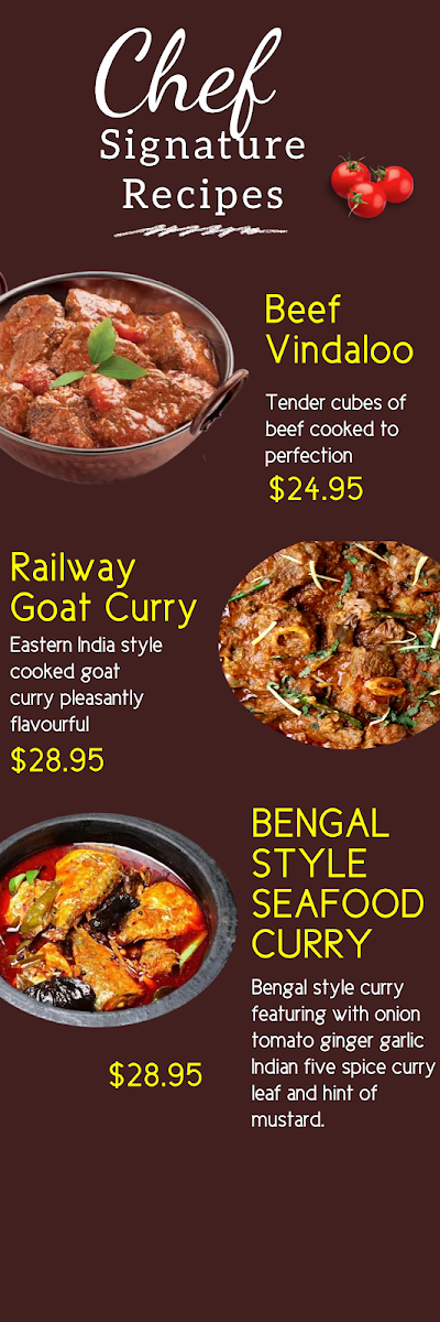 Menu, Gurus masters of Indian cuisine