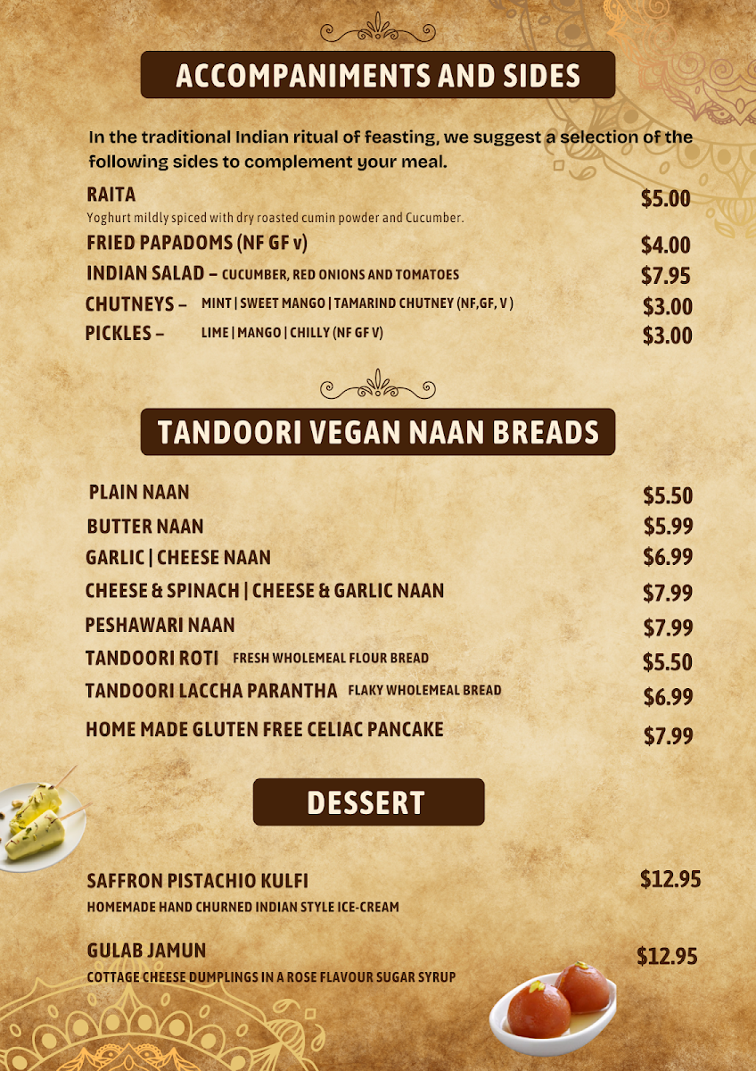 Menu, Gurus masters of Indian cuisine