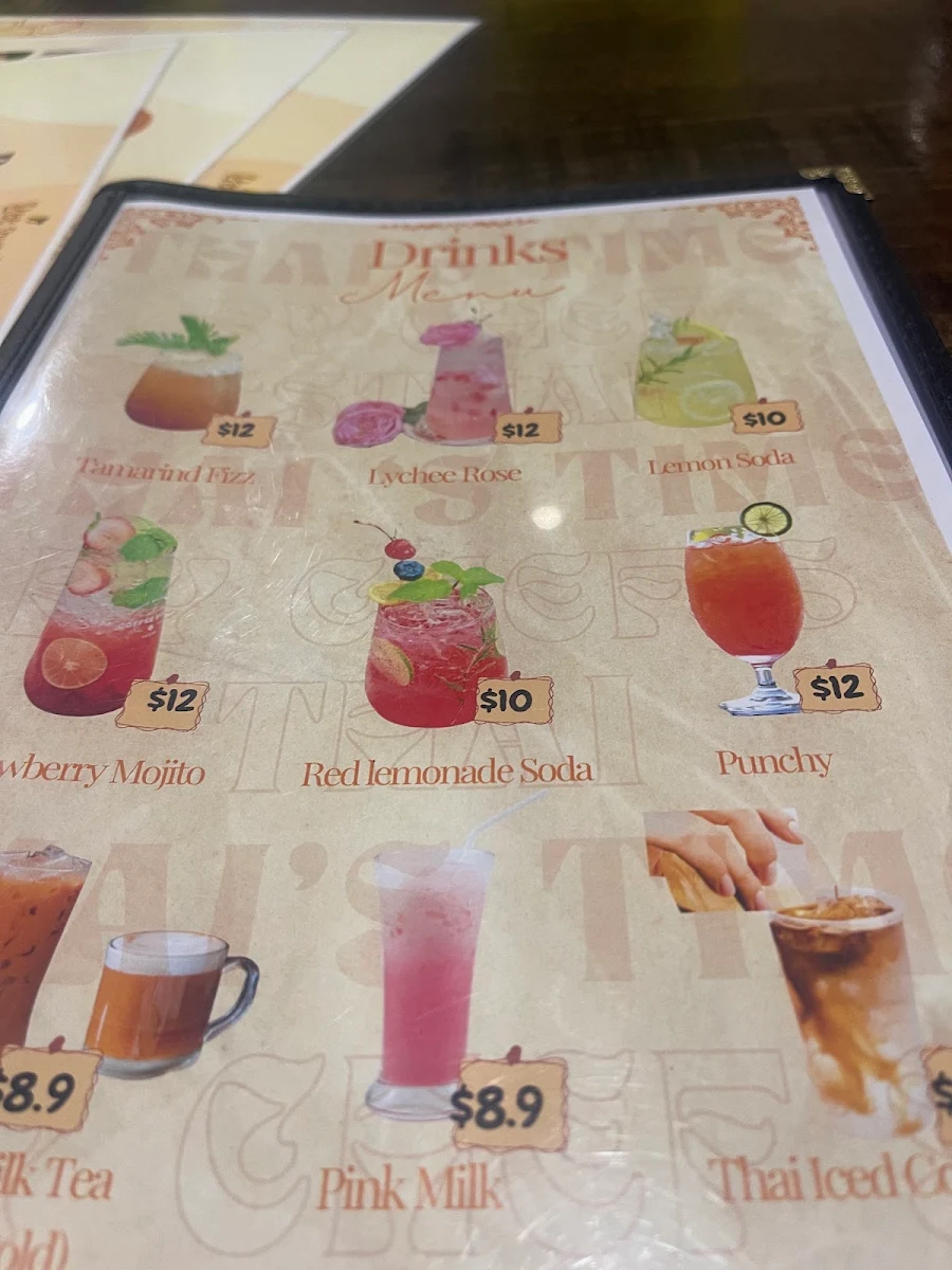 Menu, Thai’s Time