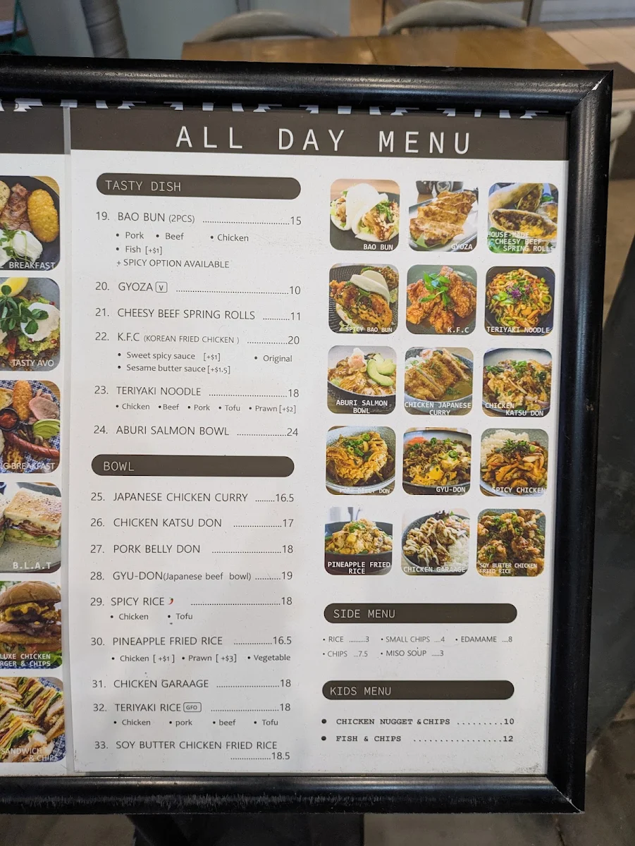 Menu, Tasty Kitchen- cafe & Asian Restaurant