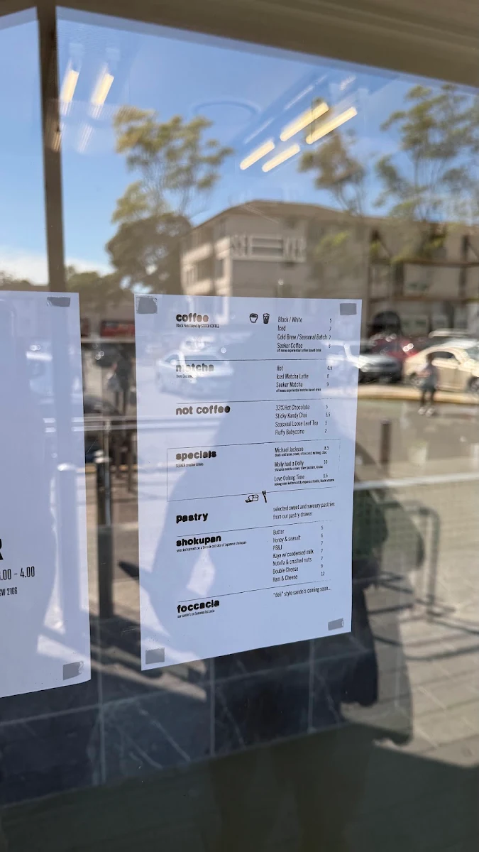 Menu, SEEKER coffee