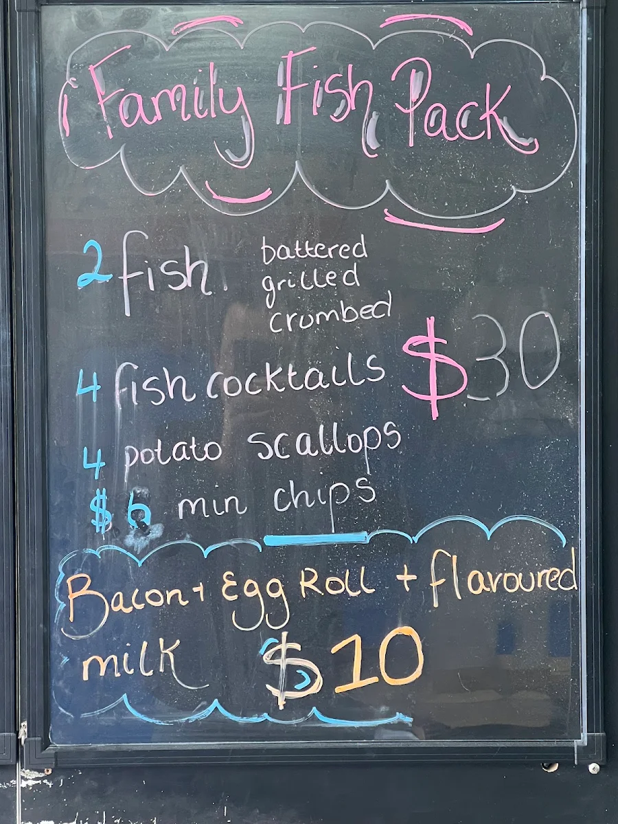 Menu, New Oceanic Take Away