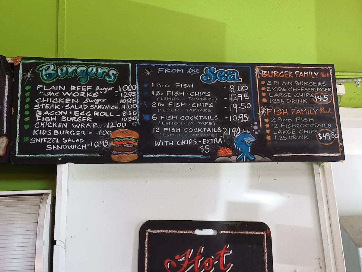 Menu, Halfway Shop