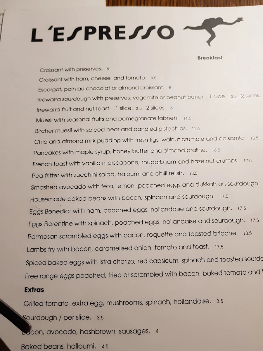 Menu, L'espresso