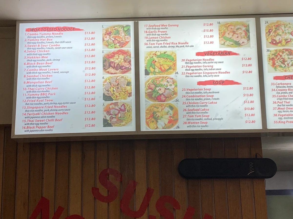 Menu, Noodle Bento Asian Takeaway Restaurant