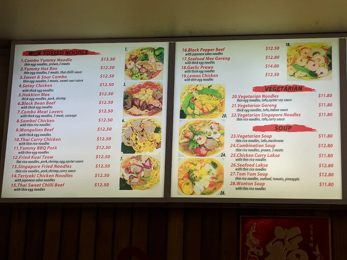 Menu, Noodle Bento Asian Takeaway Restaurant