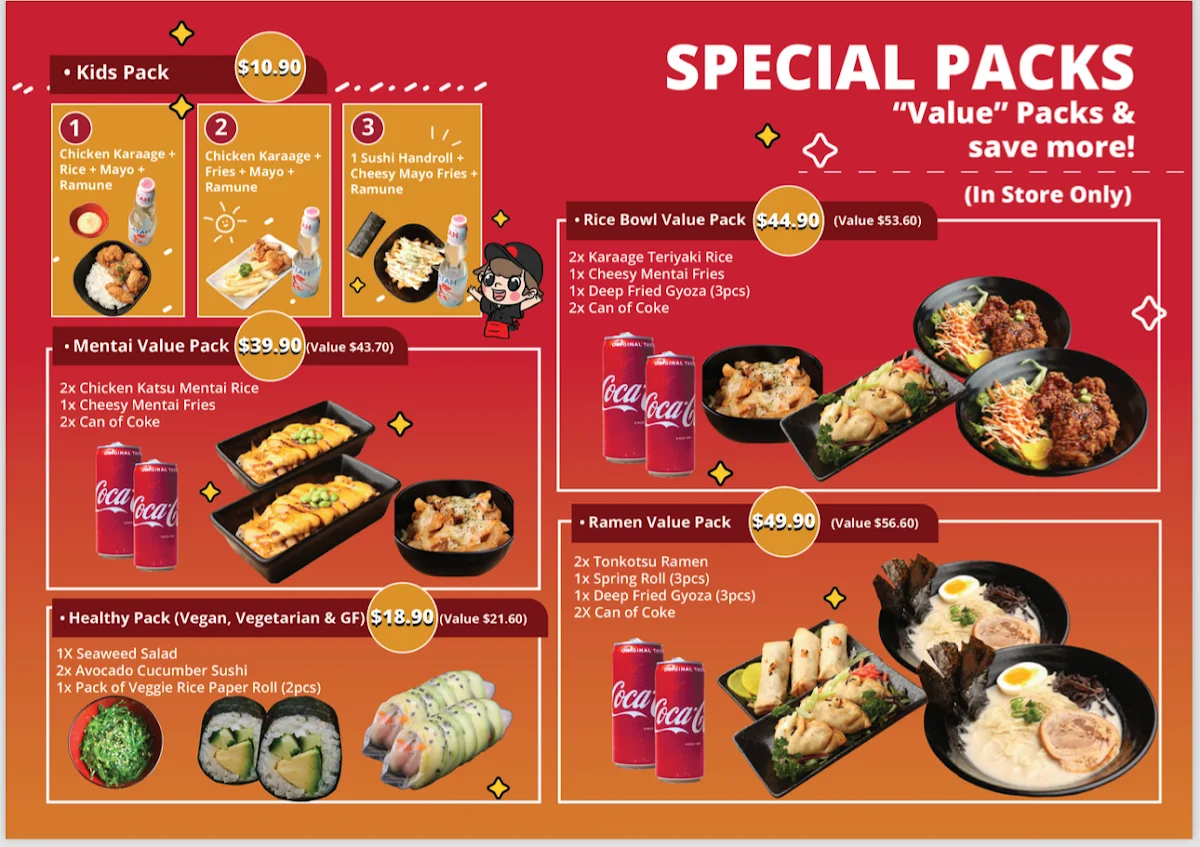 Menu, Pika Sushi Hastings