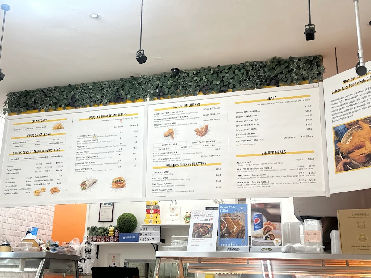 Menu, Winner Chicken