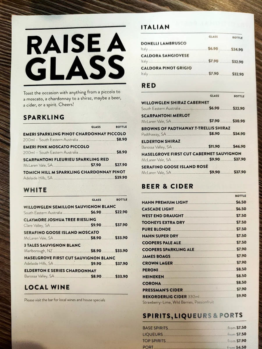Menu, Fasta Pasta