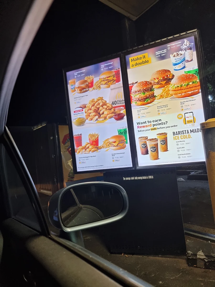 Menu, McDonald's Hinchinbrook