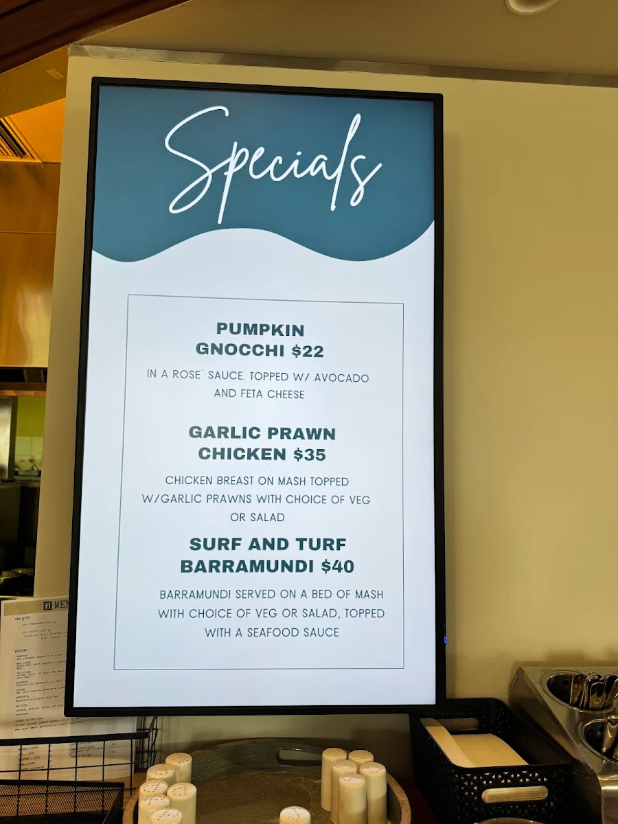 Menu, Federal Hotel