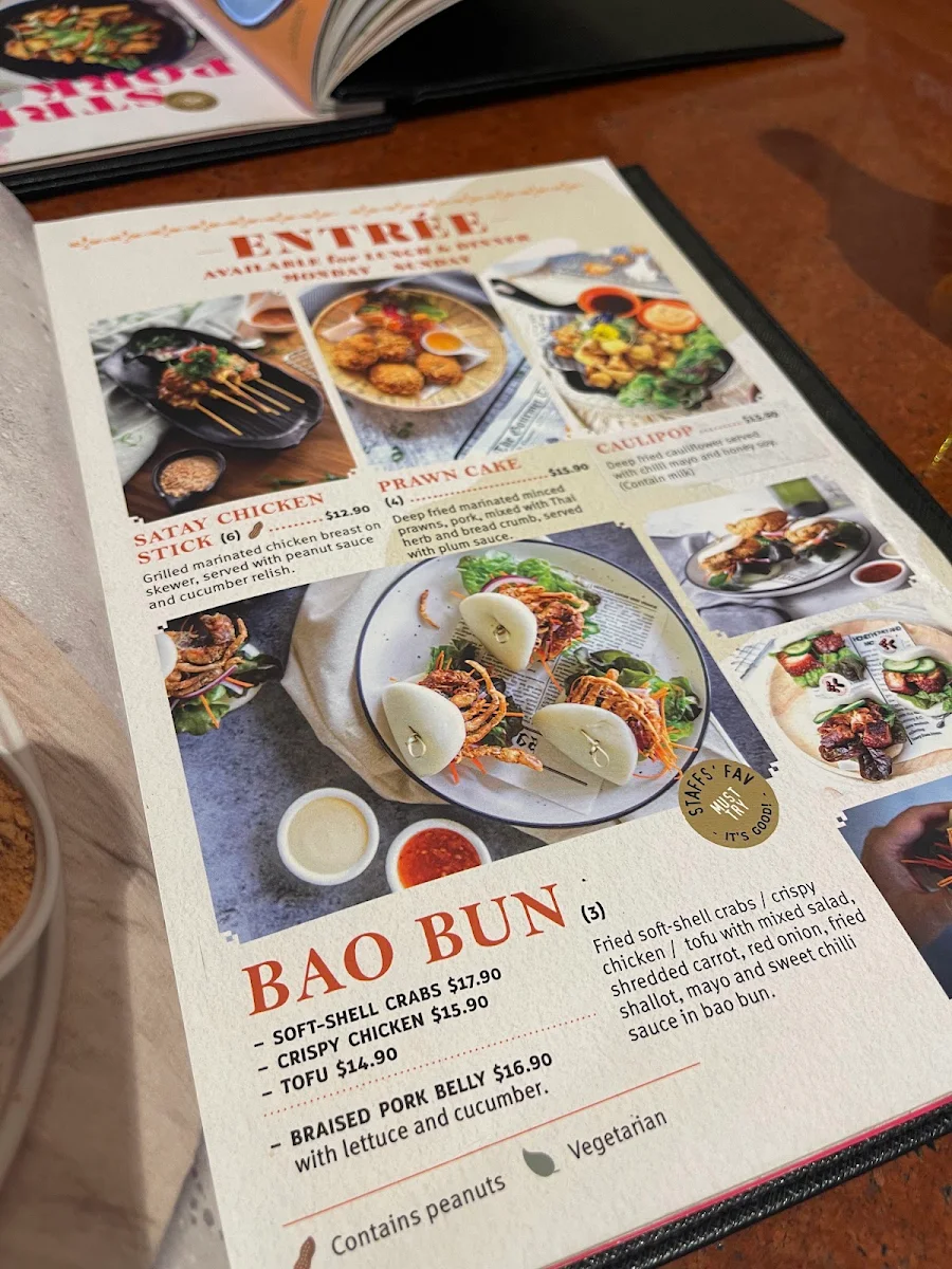 Menu, Spice Market - Fremantle