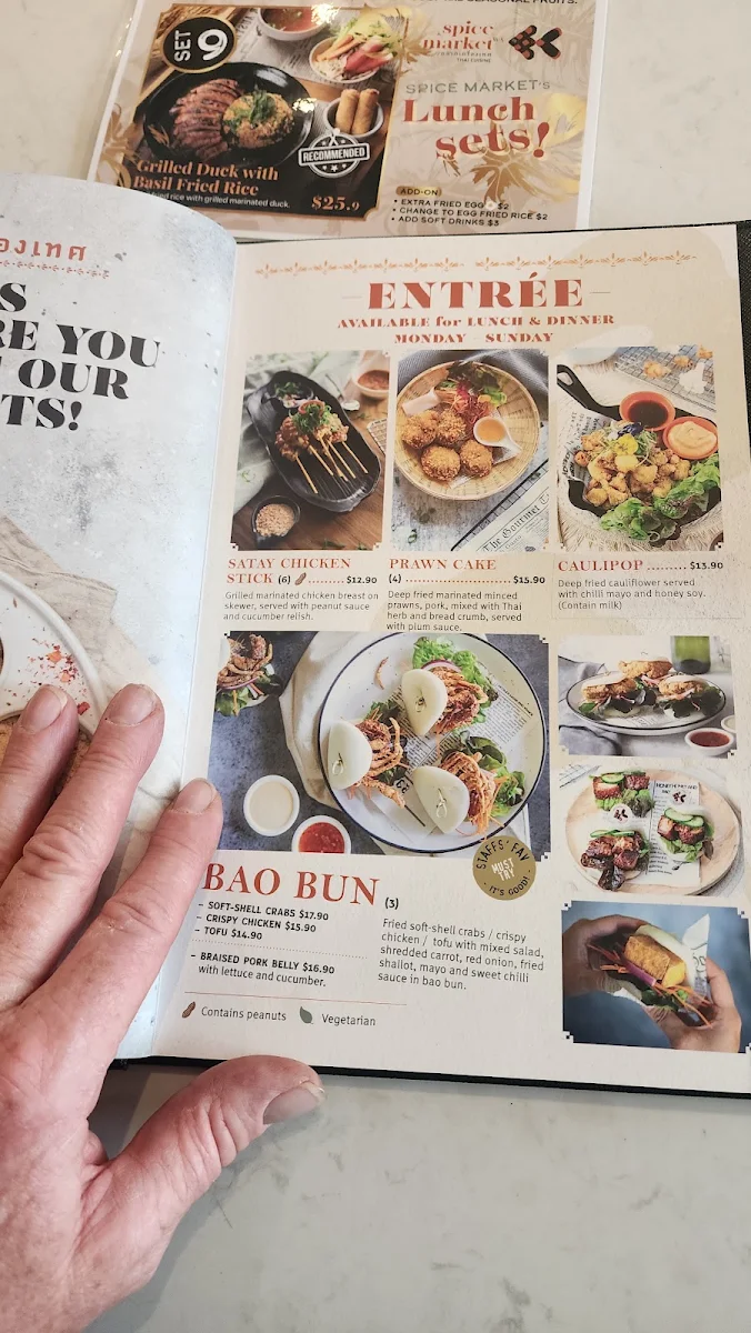 Menu, Spice Market - Fremantle