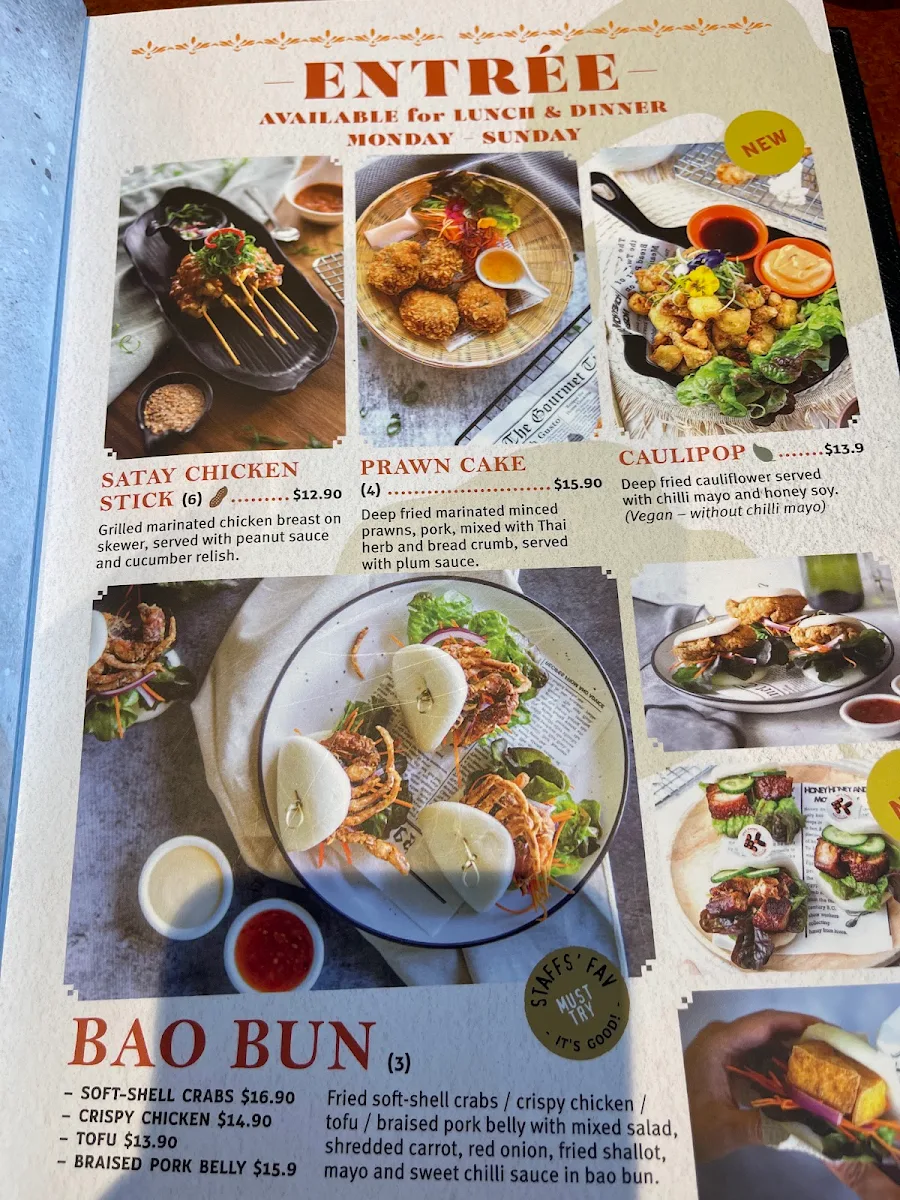 Menu, Spice Market - Fremantle