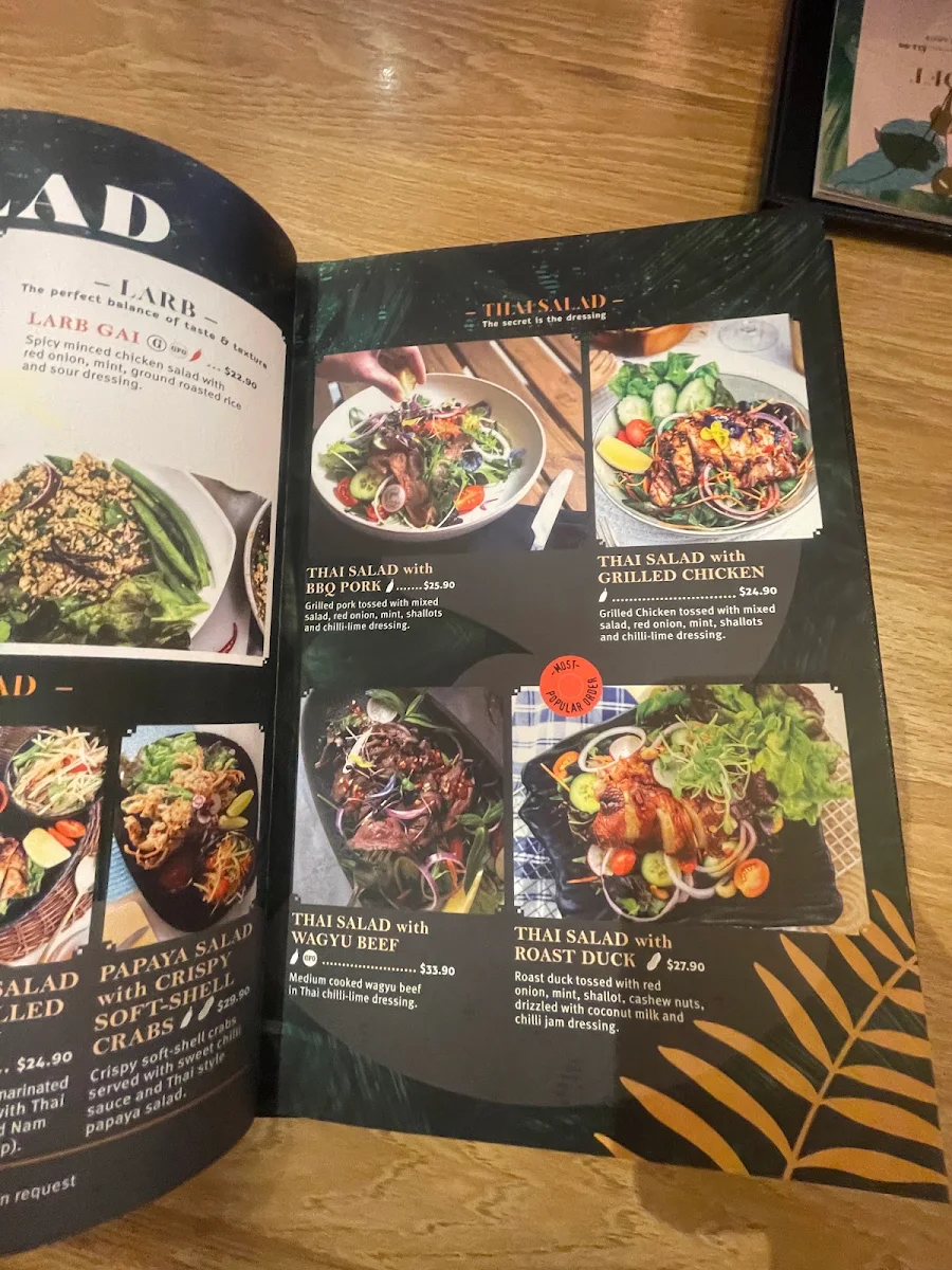 Menu, Spice Market - Fremantle