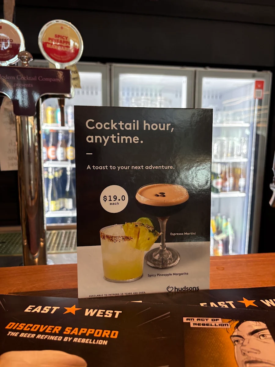 Menu, East x West (Perth)