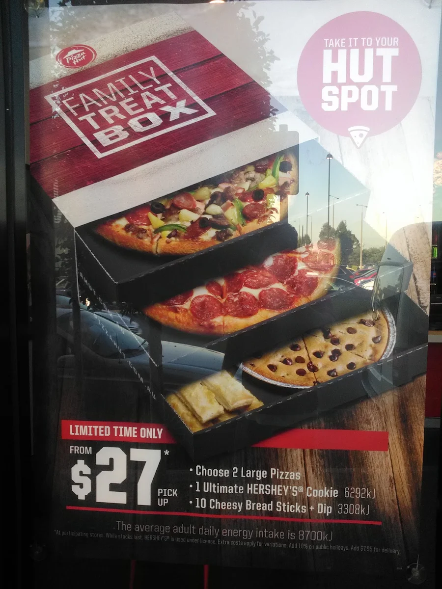 Menu, Pizza Hut Roxburgh Park