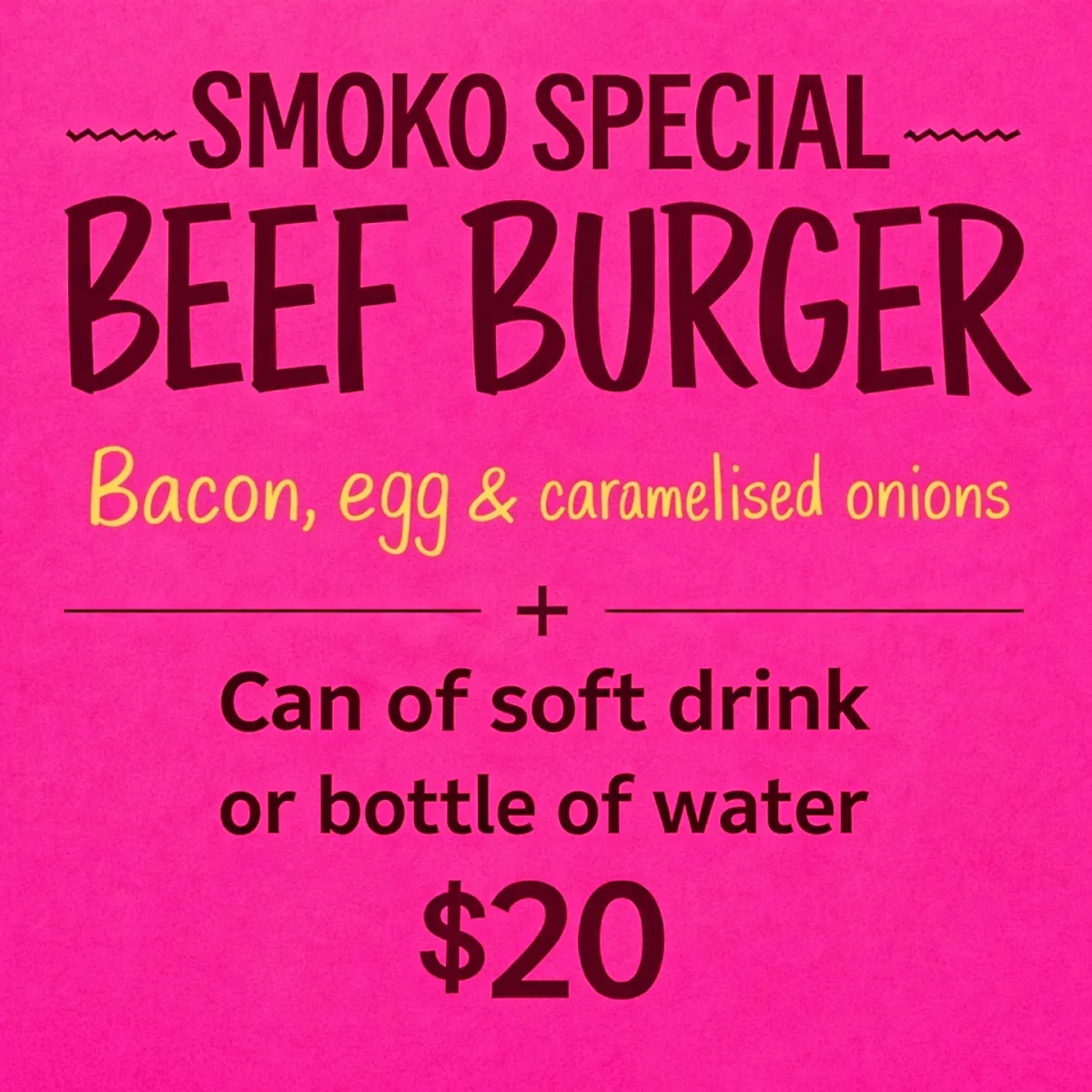 Menu, Tropical Tide