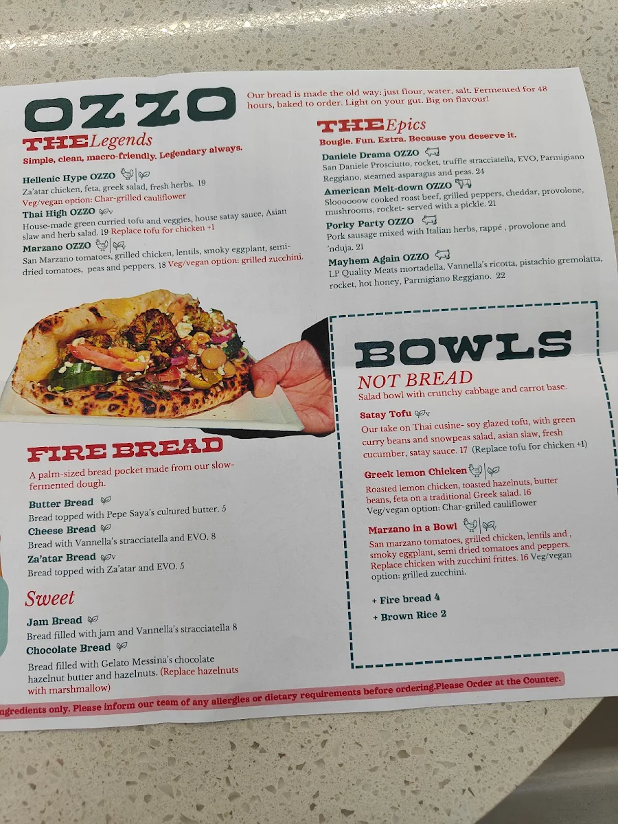 Menu, Eat Ozzo Marrickville | Cafe in Marrickville Sydney