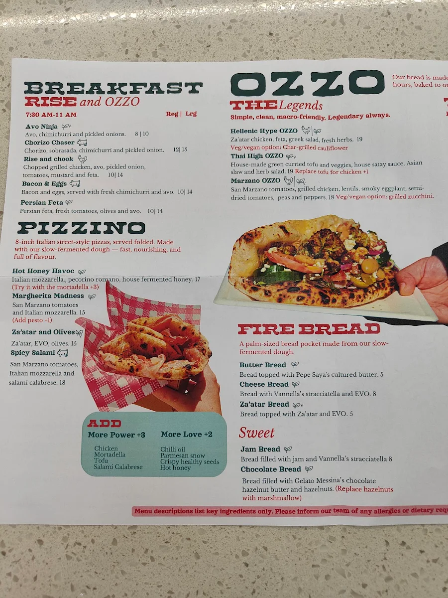 Menu, Eat Ozzo Marrickville | Cafe in Marrickville Sydney
